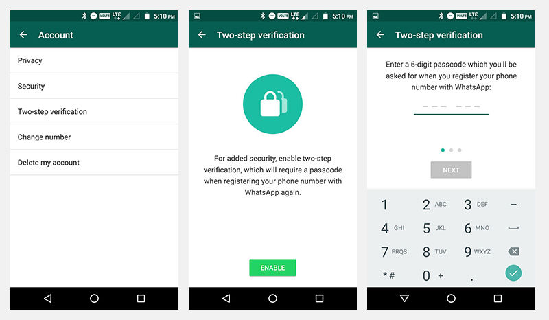 SECURING YOUR WHATSAPP USING TWO-STEP VERIFICATION