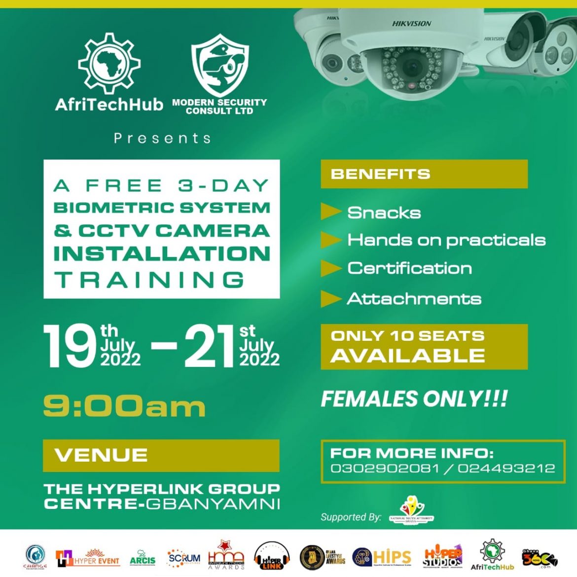 Tamale: AfriTech Hub partners Modern Security Consult Ltd to provide free training for females